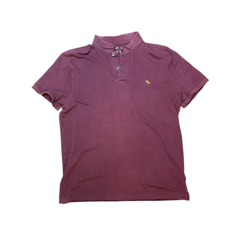 Abercrombie & Fitch Men’s Don’t Sweat It Burgundy Polo Shirt Size Large